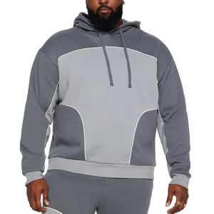 Heavyweight <b>Men</b> Cotton Custom logo Blank Hoodies French Terry Blank Plain Oversized <b>Men</b> Drop Shoulder Hoodies Stitching Color - Product Image 1
