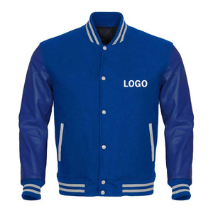 Custom Men’s Varsity Jacket <b>Red</b> <b>Wool</b> Body Blue Leather Sleeves Baseball Letterman Jacket with Logo Wholesale - Product Image 5