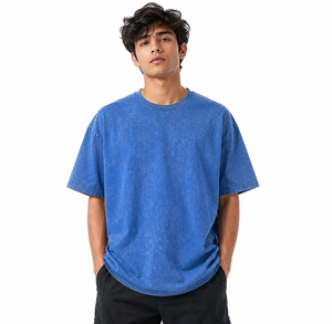 เสื้อยืดคอกลมทรงโอเวอร์ไซส์สไตล์วินเทจสำหรับผู้ชาย ผ้าฝ้ายพรีเมียม สวมใส่สบาย เหมาะสำหรับใส่ในชีวิตประจำวัน - Product Image 1