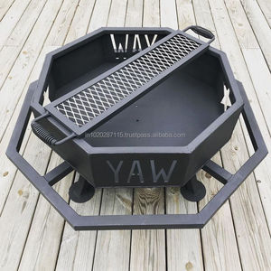 Rustic farmhouse style iron <b>fire</b> <b>pit</b> ideal for garden decoration adding traditional warmth and beauty to outdoor living - Product Image 2