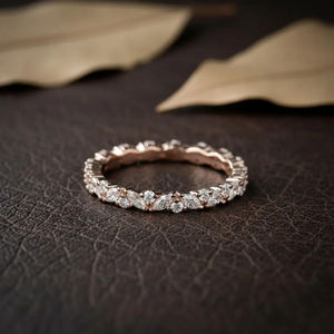 Hermoso Anillo de Circonita Cúbica con Engaste Pavé Completo, Plata de Ley 925, Anillo de Promesa, Aniversario, Boda - Product Image 4