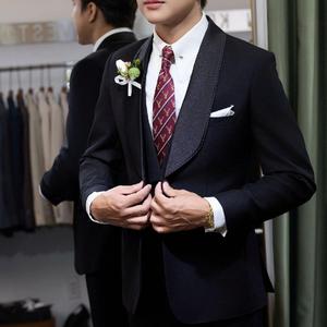 Ensemble de costumes classiques pour hommes, vente en gros, costumes de mariage de luxe pour hommes, costumes pour hommes de haute qualité, 3 pièces, double boutonnage - Product Image 6