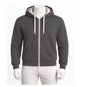 เสื้อฮู้ดดี้ผู้ชาย ผ้าถักนิตติ้ง 100% ผ้าฝ้าย 380 กรัม ระบายอากาศได้ดี เป็นมิตรกับสิ่งแวดล้อม เหมาะสำหรับฤดูหนาว แขนยาว ทรงปกติ มีซิป - Product Image 5
