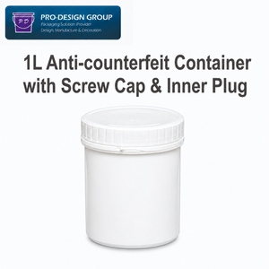 Pot en plastique HDPE à large ouverture de 1 L pour encre électronique, pâte argentée, stockage de produits chimiques, avec couvercle - Product Image 3