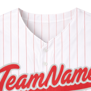 Maillot de baseball personnalisé à rayures fines pour hommes, respirant, en polyester, uniforme d'équipe, chemise de sport, approvisionnement en gros OEM - Product Image 5