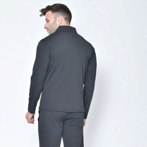 Chándal Deportivo Personalizado para Hombre, Color Gris Oscuro, Manga Larga, Cierre de Cremallera, Secado Rápido, Corte Deportivo, para Otoño, Talla Regular, 100% Poliéster - Product Image 2