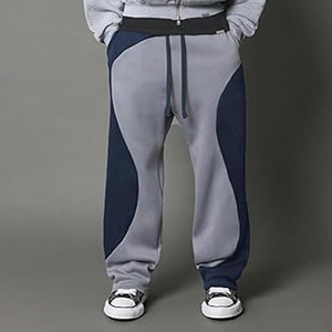 Pantalones Deportivos de Felpa Gruesa para Hombre, Estilo Urbano, Personalizables con Logotipo, Cierre con Cordón y Frente Plegado - Product Image 3