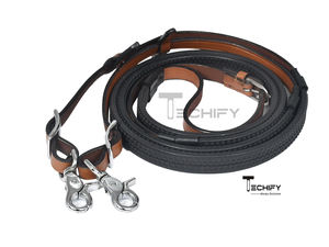 Conjunto de Brida y Cabestro de Cuero Premium para Caballos, con Pechopetral y Riendas Ajustables - Product Image 2