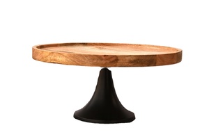 Vente chaude 2023 support à gâteau en bois à deux niveaux de forme ronde pour l'affichage de gâteau utilise un grossiste de conception personnalisée en Inde moins cher Pr - Product Image 5