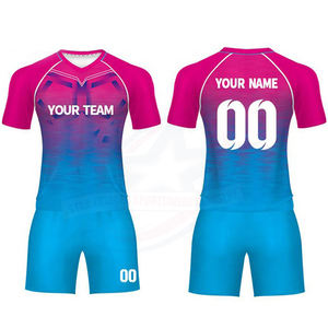 Ensemble d'uniformes de rugby personnalisés de qualité professionnelle, vêtements de sport d'équipe de haute qualité, respirants, grande taille, manches courtes, matière légère - Product Image 6