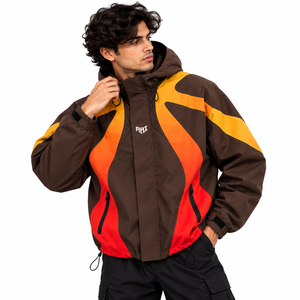 Design Custom logo Blank Patchwork Waterproof Windproof Lightweight Nylon Full Zip up Windbreaker Track <b>jacket</b> for men Supplier - Product Image 6