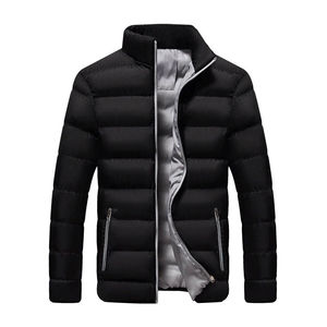 Wholesale Custom Logo <b>Men's</b> Puffer <b>Jacket</b> Intelligent Heating Non Stretch Padded <b>Warm</b> Down Feather Shiny Zipper Bubble Coats - Product Image 6