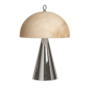 Lámpara de Mesa Geométrica de Metal Plateado con Pantalla Cuadrada Beige para Decoración Moderna del Hogar, Lámparas de Mesa Hechas a Mano en Oferta - Product Image 6
