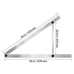 Staffe di Montaggio Leggere per Pannelli Solari da 50 Pollici, Inclinazione Regolabile 0-90 Gradi per Pannelli Solari da 100-550W, Supporto per Tetto - Product Image 2