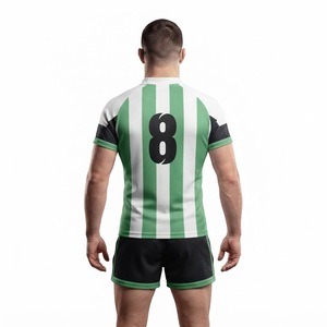 Uniforme de Rugby Personalizado de Talla Grande, Conjunto de Camiseta y Pantalones Cortos con Sublimación Completa, Transpirable, Absorbente de Humedad, Ropa Deportiva para Equipos, Partidos de Liga, OEM - Product Image 3