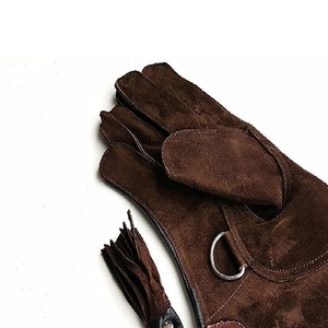 ถุงมือหนังวัวคุณภาพสูง OEM ผลิตตามสั่ง 100% ราคาขายส่ง ถุงมือสำหรับนักเลี้ยงเหยื่อแบบมืออาชีพ - Product Image 5