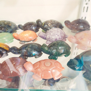 Escultura de tortuga de cristal, escultura de tortuga de cristal Feng Shui, ritos y ceremonias de decoración de Reiki, piedras de cristal para artesanía - Product Image 4