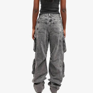 Jeans de Mujer, Estilo Nuevo, Pantalones Rectos, Color Puro, Tendencia de Moda, Pantalones Largos Holgados, Jeans de Pierna Ancha de Estilo Urbano - Product Image 4