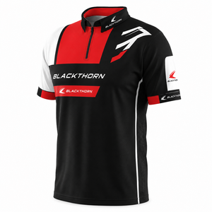 Polo de course pour hommes, design personnalisé, 100% polyester, impression par sublimation intégrale, respirant, OEM BSB Moto Racing - Product Image 1