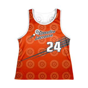 Pinnies Reversibles Crossfire para Lacrosse, Blancos y Naranjas, con Estampado por Sublimación, Ligeros, de Secado Rápido, Unisex, para Adultos - Product Image 3