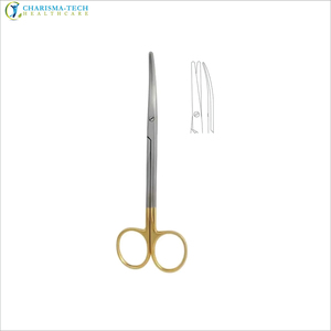 Tijeras de disección Metzenbaum TC premium con puntas curvas y romas, con incrustaciones de carburo de tungsteno, tijeras de disección Metzenbaum TC CE - Product Image 4