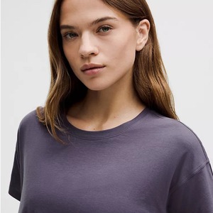 Nouveauté 2026 : T-shirt court uni personnalisé à manches courtes pour femme – Logo personnalisé, coupe ajustée basique - Product Image 3