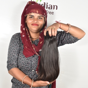 Extensions de cheveux humains indiens Remy lisses et soyeux, tissées à la machine, double trame, 100g, toutes couleurs - Product Image 1