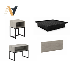 Ensemble de meubles de chambre d'hôtel banlieue économique - Meubles de chambre en MDF pour projets hôteliers à petit budget - Fabriqué au Vietnam - Product Image 2