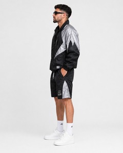 Conjunto corto de chaqueta y pantalones cortos cortavientos para hombre, ligero, con logo personalizado, ropa deportiva informal, conjunto cortavientos para uso al aire libre. - Product Image 3