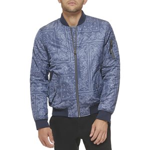 Veste bomber en satin pour homme, nouveau design, logo personnalisé, haute qualité, veste bomber en satin imprimée avec fermeture éclair, poche avant - Product Image 1