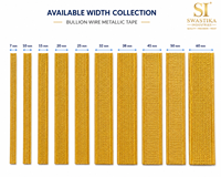 Fil de Bullion Fait Main de Haute Qualité, Tresse Galon, Dentelle, Paillettes Métalliques Dorées, Motif Rayé, Décoration OEM, 5mm 60mm SUPER FORCE
