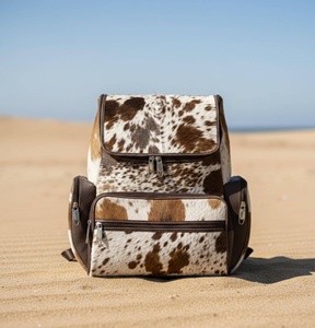 Custom Hair-On Leather <b>Backpack</b> Genuine Cowhide Travel Laptop Bag Wholesale Supplier Manufacturer Bulk LHBP-0023 - Product Image 3