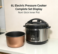 Harga Pabrik 1000W Electric Pressure Cooker 5L 6L Berkualitas Tinggi Multifungsi Anti Lengket Rice Cooker