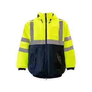 Veste de sécurité réfléchissante haute visibilité pour hommes, jaune et noir, imperméable, vêtements de travail, softshell, manteau haute visibilité pour la construction - Product Image 1