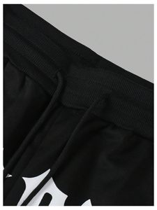Ensemble de survêtement 2 pièces pour homme : T-shirt à manches courtes avec motif lettres et pantalon de survêtement évasé à cordon de serrage - Product Image 5