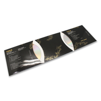 Laminación con Recubrimiento Brillante, Empaque para 6 Discos CD con Impresión en Dorado