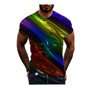 Camisetas de Hombre al por Mayor, 100% Algodón, Impresión por Sublimación, Diseño Popular, Personaliza tu Propio Logotipo, Camisetas de Manga Corta para Hombre - Product Image 1