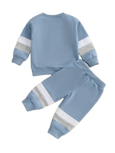 Customized Brand Baby Casual Print Color-Block Zip-Up Hooded Jersey Sweatshirt Joggers 100% Cotton ODM Autumn Winter Knitted - Product Image 4