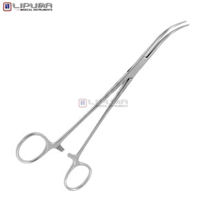 Overholt <b>Clamp</b> Forceps 21.0cm Curved Surgical Instrument Manual Power MOL Wholesale for Thoracic Abdominal Medications - Product Image 2