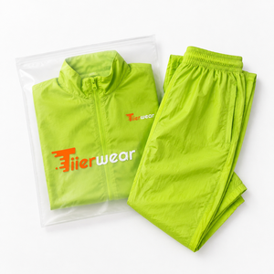 <b>Mens</b> Outdoor Waterproof Breathable Windproof Tracksuit Durable Lightweight Nylon Full Zip Sports <b>Jacket</b> <b>Track</b> Pants Two Piece - Product Image 6