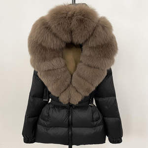 New <b>Winter</b> Long Puffer <b>Jacket</b> Unisex <b>Waterproof</b> Parka Polyester Lining Standard Warmth White Duck Fill Detachable Hood Fleece - Product Image 2
