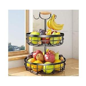 Top Quality Metal Fruit Basket Multipurpose Storage Bowl For Kitchen Counter Dining Room Fruit Vegetable Bread And Snack Display - Product Image 3