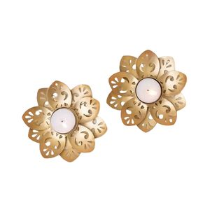Luxury Geometric Iron Art Wall Hanging 9 Cup Candle <b>Holder</b> Gold Leaf <b>Tealight</b> <b>Holders</b> for Living Room Backdrop Wall Decoration - Product Image 5