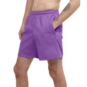 Shorts en toile de coton polyester à motifs tendance pour hommes, shorts coupe-vent en nylon pour hommes, shorts patchwork de couleur unie, shorts de sport respirants pour hommes - Product Image 3