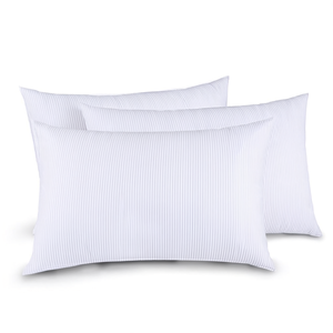 300TC Hotel Bedding Solid Stripe Cotton <b>Bed</b> <b>Pillow</b> Covers Queen Size-1 Fitted <b>Bed</b> + 2 <b>Pillow</b> Covers 3pcs Set for Home Hotel - Product Image 1