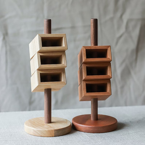 Organisateur de rangement pour bureau et école, design moderne, réglable, 3 compartiments, porte-stylos en bois, rentrée scolaire, prix bas - Product Image 4