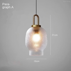 Lámpara de araña de vidrio con cuerda de cáñamo para decoración de ventanas de habitaciones de estilo nórdico, accesorios de iluminación creativos y personalizados - Product Image 4