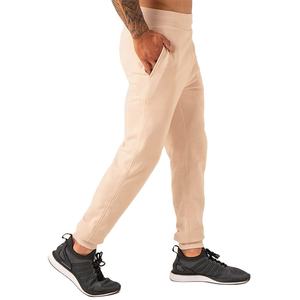 Pantalones de chándal para hombre al por mayor, cintura acanalada, puños, tela de lana ligera, bolsillos en la entrepierna, liso, básico, algodón, poliéster, estilo informal - Product Image 3