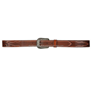 Ceinture en cuir pleine fleur faite à la main, embossée style Western, pour homme et femme, idéale pour le style cowboy et cowgirl - Product Image 3