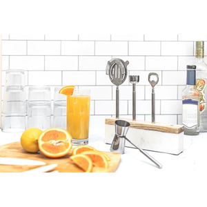 Premium Wooden Base <b>Bar</b> <b>Tool</b> Set With Stainless Steel <b>Tools</b> For Hotels Clubs Home <b>Bars</b> And Corporate Events Parties Use - Product Image 2